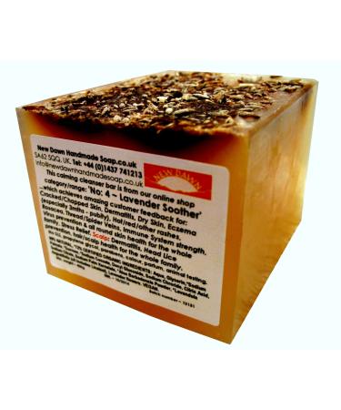 Handmade Natural Lavender Soap Loaf - Range No.4 - Eczema/Rash/Itchy Skin and Dermatitis Relief - 400g Money Saver Loaf