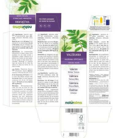 Baldrian (Valeriana officinalis) Roots Tincture | Naturalma 200ml - Vegan Non-Alcoholic Dietary Supplement - Buy Online on GoSupps.com