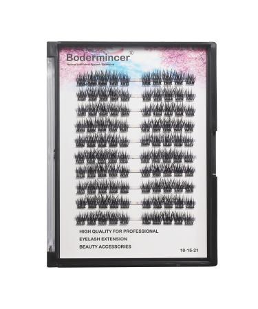 Bodermincer WF03YHK-3# 100pcs Professional Makeup Individual Cluster Eyelashes Grafting Fake False Eyelashes Eyelash Extension Individual Eyelash Bunche (10MM)