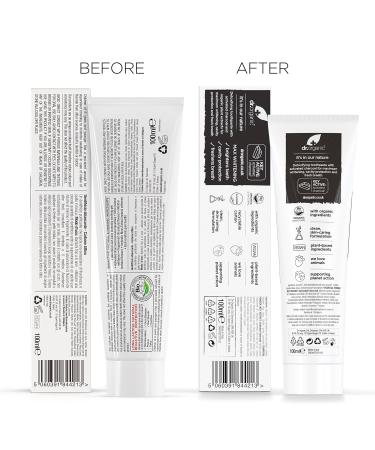 DR Organic Activated Carbon Toothpaste - Extra Lightening Natural Vegan Paraben & SLS-Free 100ml - Buy Online on GoSupps.com