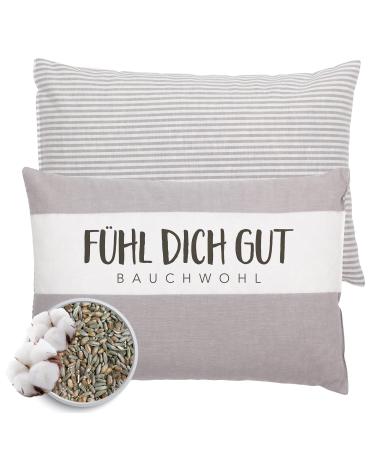 Herbalind feel well herbal pillows grain pillow with aroma with aroma heat bottle - belly good cushion with yarrow women's mantle anise fennel and chamomile 100% cotton 20x30 cm