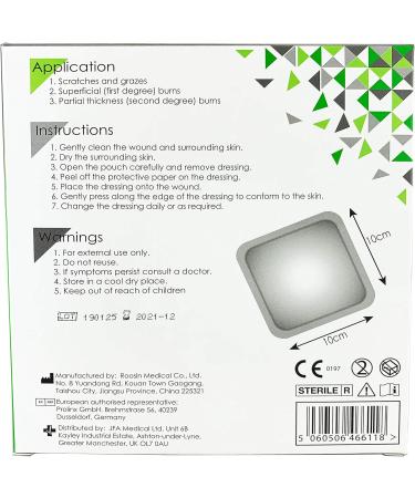 Cutiderm Hydrocolloid Extra Thin Wound Dressings - Sterile 10x10 cm Pack of 10 | International Shipping Available - Buy Online on GoSupps.com