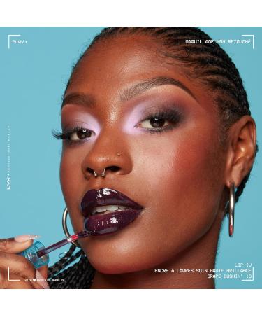 NYX Professional Makeup Lip IV Gloss up to 12 hours of hydration highly pigmented glossy finish Grape Gushin' - Buy Online on GoSupps.com