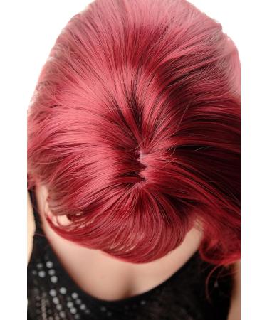 WIG ME UP GFW244A-39 Ladies Wig - Long Straight to Wavy Garnet Red 60cm with Jagged Parting Bangs | Shop Internationally! - Buy Online on GoSupps.com