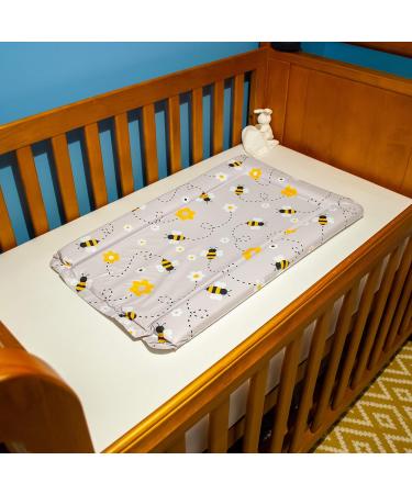 Collowesse Baby Changing Mat 79x47cm | Waterproof Portable Foldable with Raised Edges | Grey Bee Design - Buy Online on GoSupps.com