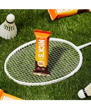 Nicks Keto Snack Bar - Chocolate Peanut, Low Carb, 15g Protein, No Added Sugar, 12-Count - Buy Online on GoSupps.com