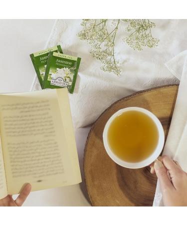 Ahmad Tea Jasmine Romance - Green Tea with Real Jasmine Flowers - 6 x 20 Individually Packaged Aroma Sealed Tea Bags - Buy Online on GoSupps.com
