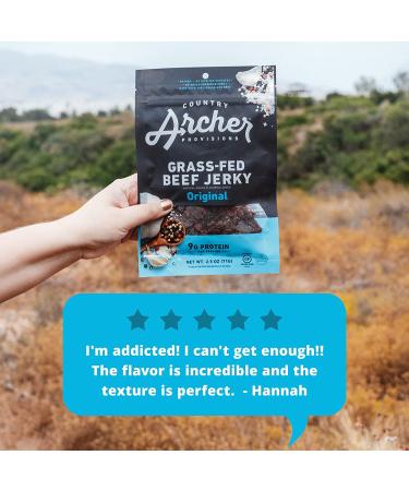 Country Archer Original Grass-Fed Beef Jerky 2.5 oz - Premium Protein Snack - Buy Online on GoSupps.com