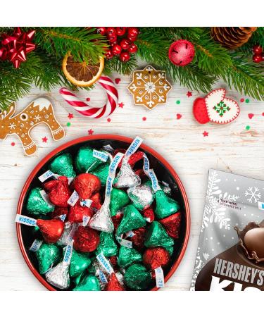 HERSHEY KISSES Milk Chocolate with Red Green & Silver Foil - Christmas Candy Stocking Stuffers 180g - Buy Online on GoSupps.com