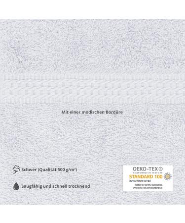 Class Home Collection Washing Gloves - 4-Pack White Cotton Washcloth Set | 16x21 cm | 500 g/m | Premium Quality for Home Use - Buy Online on GoSupps.com