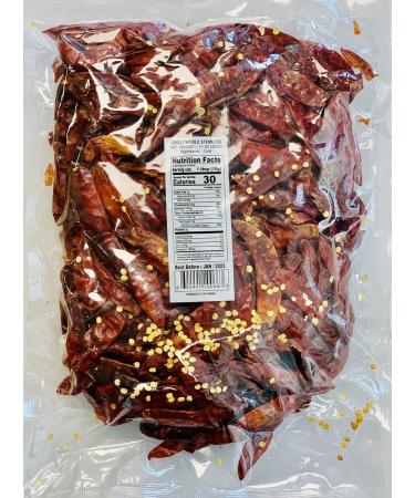 Spicy World Whole Red Chilli Peppers (Dried Chili Pods) 400g (14oz) Bag - All Natural | Vegan | No Colors - Buy Online on GoSupps.com