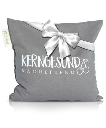 NEW - HERBALIND cherry stone pillow with cherry stone filling - healthy heat pad in grey - cover made of 100% cotton - size 24 x 25 cm - Buy Online on GoSupps.com