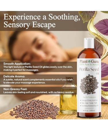 Perilla Seed Oil 32 fl. oz. Cold Pressed 100% Pure & Natural Carrier Ideal for Skin Face Body and Hair Moisturizer. Great for DIY Creams Lotions and Lip Balms. - Buy Online on GoSupps.com