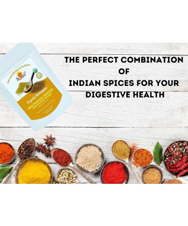 Sewanti Organic Hingwastak Powder 100g/ NPN 80119818/ Cuminum cyminum (Cumin) Ferula assa-foetida (Asafoetida/ Hing) Nigella sativa (Black Cumin) Piper Longum (Long Pepper) Piper Nigrum (Black Pepper) Sodium Chloride Trachyspermum ammi Zingiber officinale - Buy Online on GoSupps.com