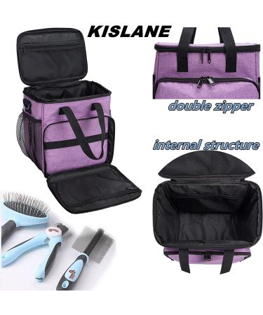 KISLANE Pet Grooming Tote Bag - Purple Organizer for Cat and Dog Grooming Tools and Supplies - Buy Online on GoSupps.com