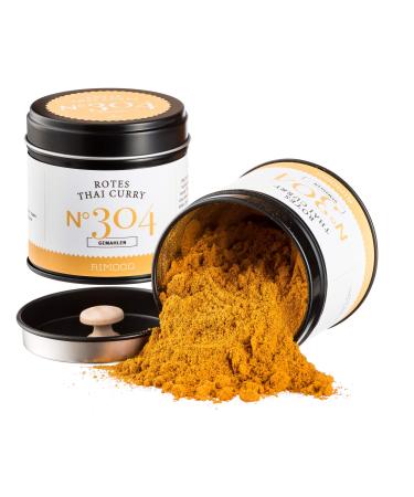Rimoco N 304 Bio Red Thai Curry - Currym mixing fruity mild & exotic |Ideal as a spice curry powder or for currypasted |Organic extension (DE- KO-007) |60g in an elegant spice jar with aromadeckel