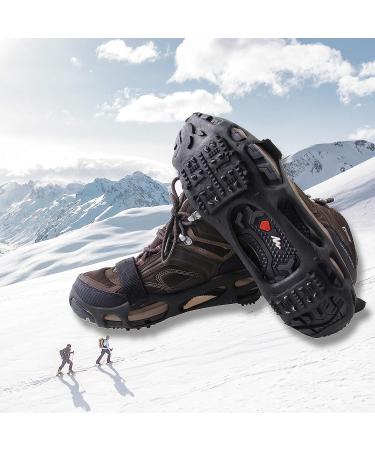 Snow Traction Cleats - Non-Slip Ice Cleats Crampon for Walking - Large Size with 24 Steel Spikes and Straps - Buy Online on GoSupps.com