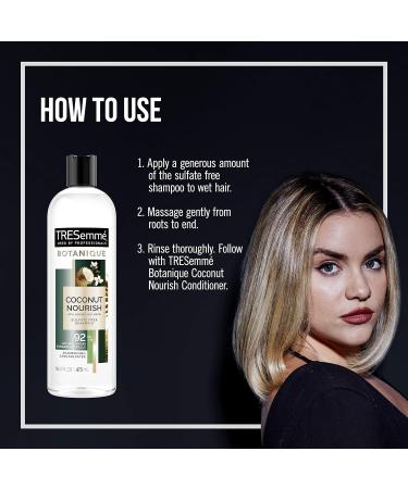 TRESemm Botanique Coconut Nourish Shampoo for Dry Frizzy Hair - 16 Fl Oz (Pack of 4) - Buy Online on GoSupps.com