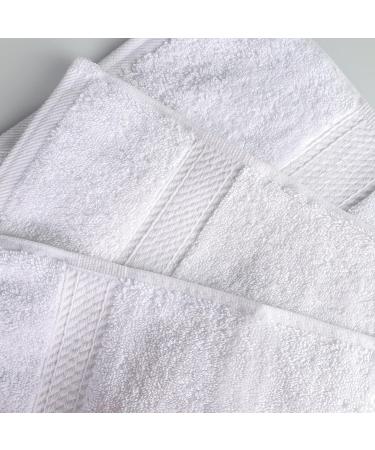 Superior Solid Egyptian Cotton Bath Towel Set - 30 x 55 - White - 2-Piece Set - Buy Online on GoSupps.com