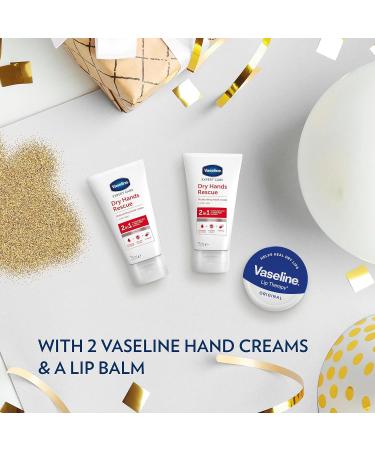 Vaseline On-The-Go Beauty Bag Gift Set: 2 Anti-Bac Hand Creams & Lip Balm for Moisturized Lips & Hands - 3 Piece Set (NEW 2023) - Buy Online on GoSupps.com