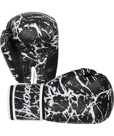 Boxing Training Sparring Kickboxing Punching Gloves 16 oz for Youth, Men & Women - Black/White - Buy Online on GoSupps.com