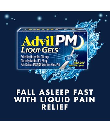 Advil PM Liqui-Gels Pain Reliever & Nighttime Sleep Aid - 160 Liquid Capsules - Buy Online on GoSupps.com