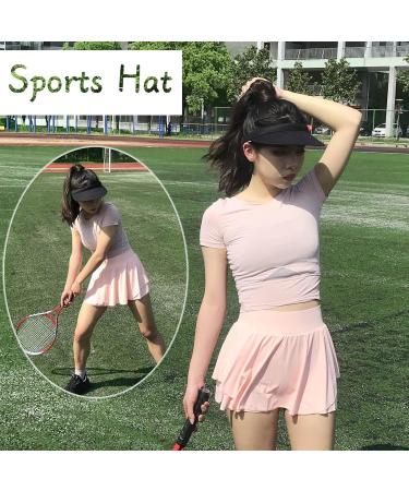 6 Pack Adjustable Clip On Sun Visor Hat for Women Men - Wide Brim Cap for Golf Tennis Beach - Black - Buy Online on GoSupps.com
