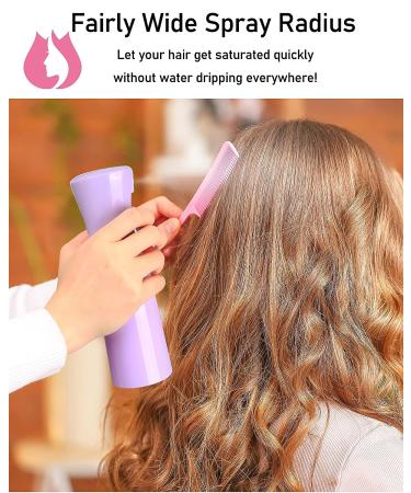 NIACONN 6.8oz Continuous Water Mister Spray Bottle - Ultra Fine Mist for Hair, Plants, Styling, Cleaning & Skin Care in Violet - Buy Online on GoSupps.com