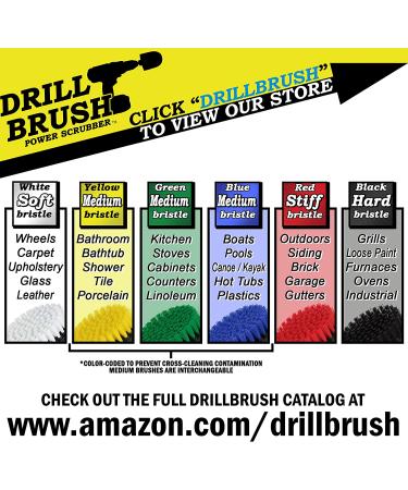 Drill Brush Power Scrubber Set for Bathroom Cleaning - Shower, Toilet, Tile & Floor Cleaner - Yellow - Buy Online on GoSupps.com