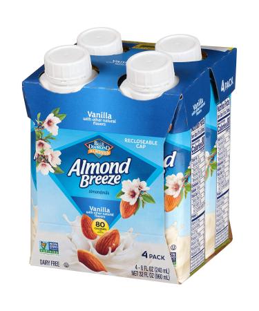 Almond Breeze Vanilla Almond Milk 8oz - Dairy Free, Pack of 4 - Buy Online on GoSupps.com