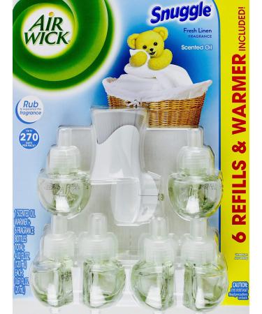 Air Wick Scented Oil 6 Refills + Warmer Air Freshner Snuggle