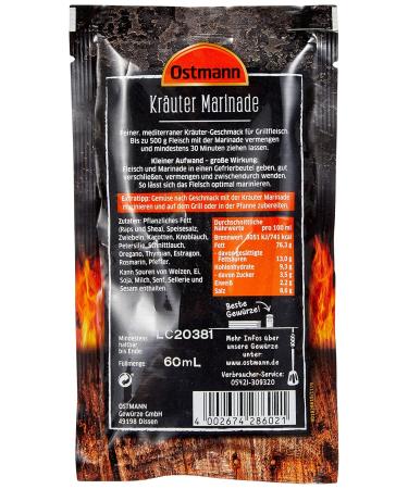 Ostmann Mediterranean Herbal Marinade - Liquid Grill Spice Mix for 500g Meat | 60ml Pack of 2 - Ideal for Grilling & Flavoring Dishes - Buy Online on GoSupps.com
