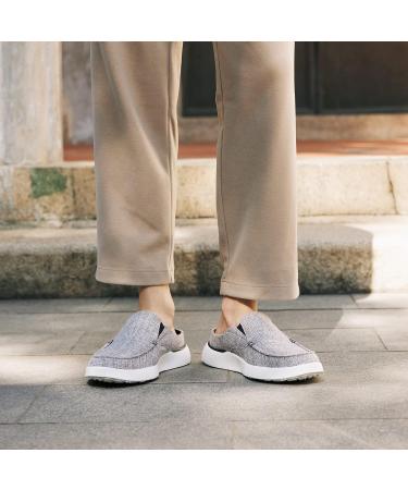 OrthoComfoot Men's Plantar Fasciitis Foot Pain Relief Loafers - 8 W4 Light Grey - Buy Online on GoSupps.com