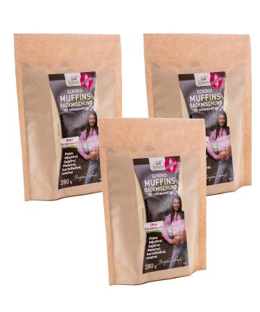 Three-Pack Healthy Chocolate Muffin & Cake Mix | Gluten-Free Lactose-Free Paleo | Szafi Reform | 3x280g | No Preservatives or Dyes - Buy Online on GoSupps.com