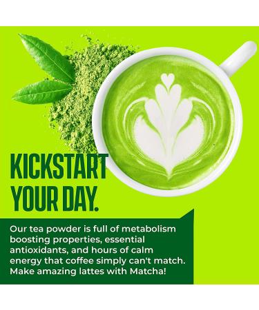 Kiss Me Organics Matcha Green Tea Powder - Premium 4oz | Antioxidant Rich & Organic - Buy Online on GoSupps.com