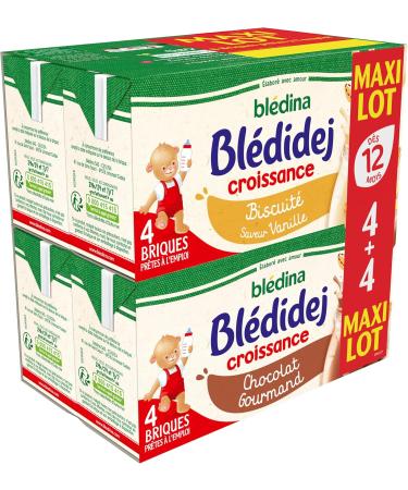 Bl dina Bl didej Milky Baby Cereals From 12 Months Vanilla / Chocolate Flavored Biscuit Maxi batch 32x250ml (Pack of - Buy Online on GoSupps.com