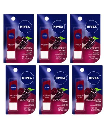 Nivea Lip Care Blackberry 0.17 Ounce Carded (6 Pieces)