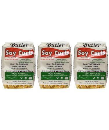 Butler Soy Curls, 8 oz. Bags (Pack of 3) 8 Ounce (Pack of 3)