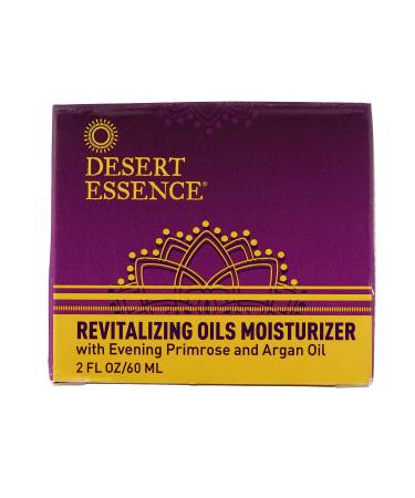 Desert Essence Organic Revitalizing Oils Moisturizer  0.96 fl oz - Gluten-Free  Vegan  Cruelty Free   Restoring Evening Primrose Oil  Marula Oil & Argan Oil  Lightweight  For Dry or Mature Skin
