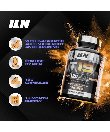 Men's T19 Vitamin Booster for Age 40+ - D-Aspartic Acid, Fenugreek & Maca - 120 Vegetarian Capsules - Buy Online on GoSupps.com