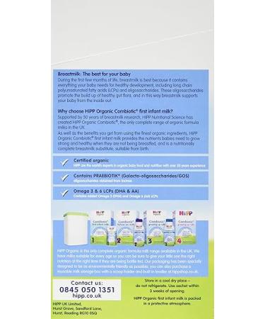 HiPP Organic First Infant Milk 800 g - Buy Online on GoSupps.com