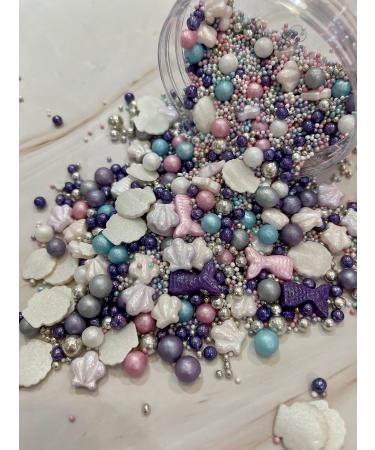 Mermaid Ocean Themed Edible Cupcake Cake Topper Sprinkles (35g)