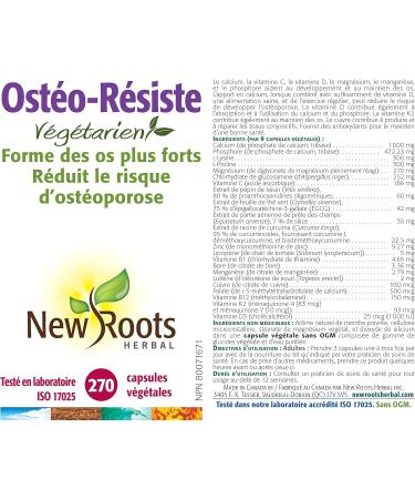 New Roots Herbal - Vegetarian Strong Bones - 270 capsules - Development and Maintenance of Bones 270 count (Pack of 1) - Buy Online on GoSupps.com