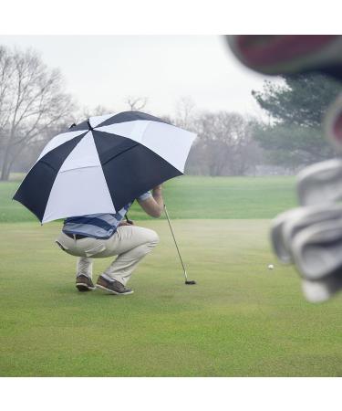Third Floor Umbrellas 68 Inch Automatic Open Golf Umbrella - Windproof Waterproof Double Canopy - Black - Buy Online on GoSupps.com