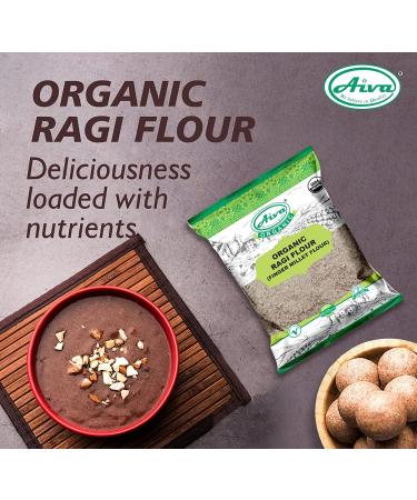 Aiva Organic Finger Millet Flour | Ragi Flour 2 lb - Premium Quality Gluten-Free Superfood - Buy Online on GoSupps.com