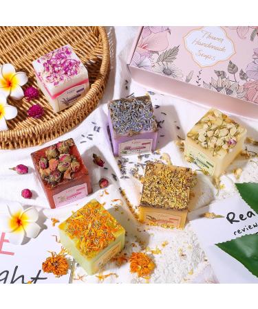 WANG BAO Handmade Flower Soap - Natural Essential Oil Bar for Body & Face | Sensitive Skin Formula | Pack of 6 4.23 oz - Buy Online on GoSupps.com