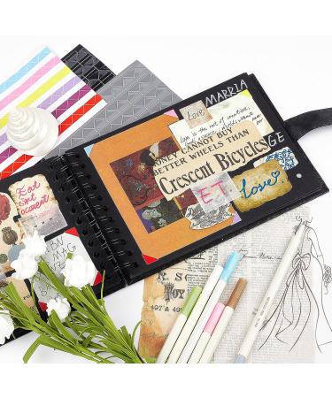 Jutieuo 8.5x5.9 Inch Scrapbook Photo Album - DIY Kit with 60 Pages Black Kraft Paper for Wedding, Anniversary, Graduation, and Travel Memories - Buy Online on GoSupps.com