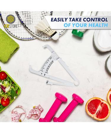 CZ Store Body Fat Caliper for Weight Management | Skinfold Measurement Device with Accurate Readings | Includes Instruction Manual and Exercise Guide - Buy Online on GoSupps.com
