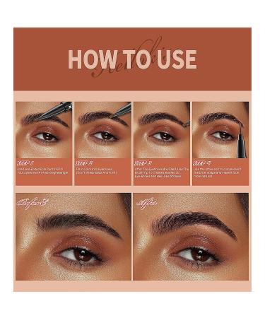 Natural Brow Eyebrow Pen Trailott Eyebrow Pen Bulletboard Waterproof Eyebrow Pen (Light Brown) Waterproof With 4-Fork-Tip & Precise Brush-Tip Bulletboard Waterproof Eyebrow Pen Bulletinboard Brow Pen 4pc - Buy Online on GoSupps.com