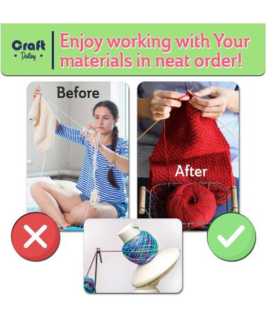 Craft Destiny Yarn Winder - Hand Operated Ball Winder 4 oz Capacity - Easy Setup & Use - Sturdy Metal Handle - Tabletop Clamp - Knitting Kit - Buy Online on GoSupps.com